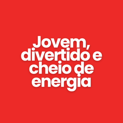 Jovem, divertido e cheio de energia